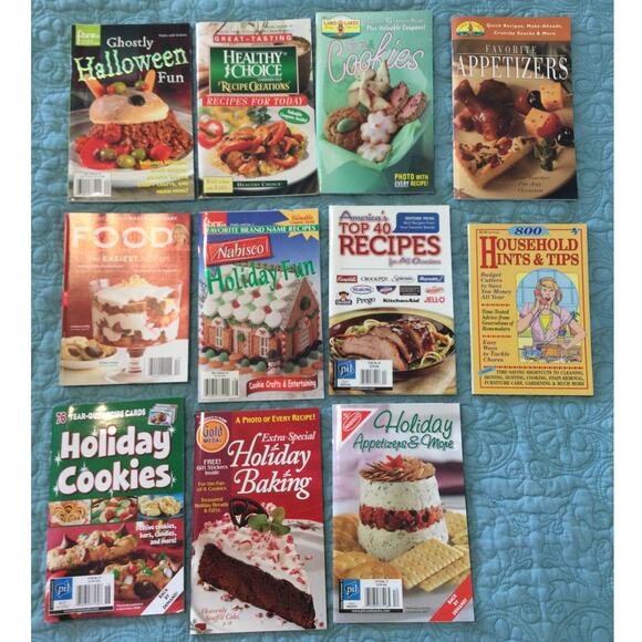 Vintage Holiday Cookbooks Destash lot of 11 Soft Cover - Picture 2 of 5